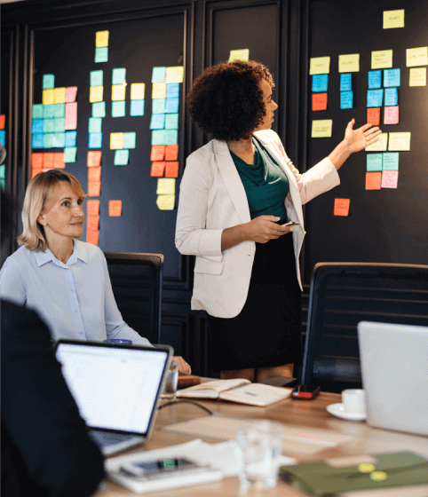 Coverbox team strategizing digital marketing campaigns and website projects for business growth